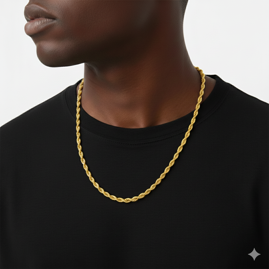 Chaîne Rope Argentée