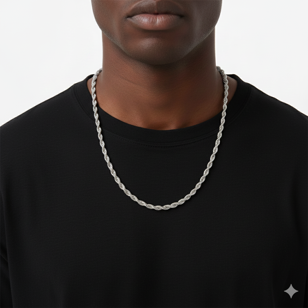 Chaîne Rope Argentée