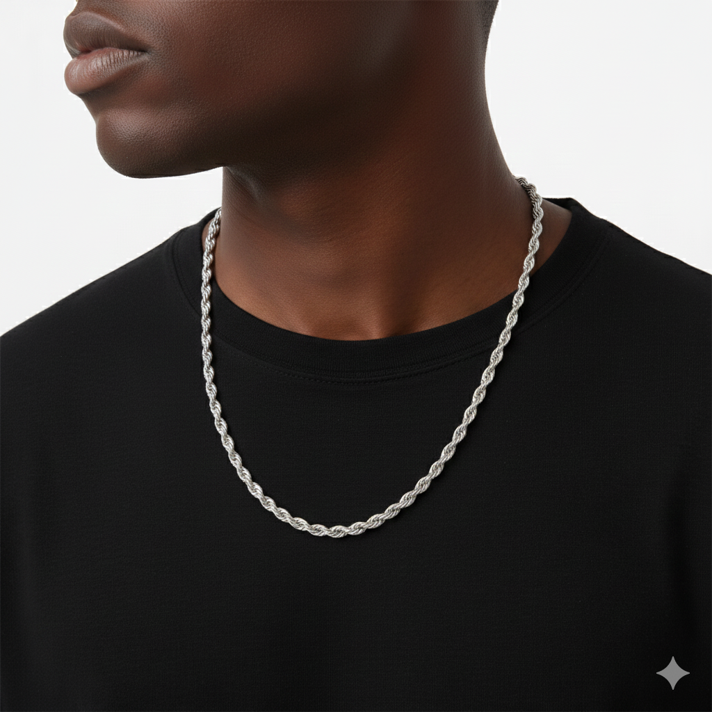 Chaîne Rope Argentée